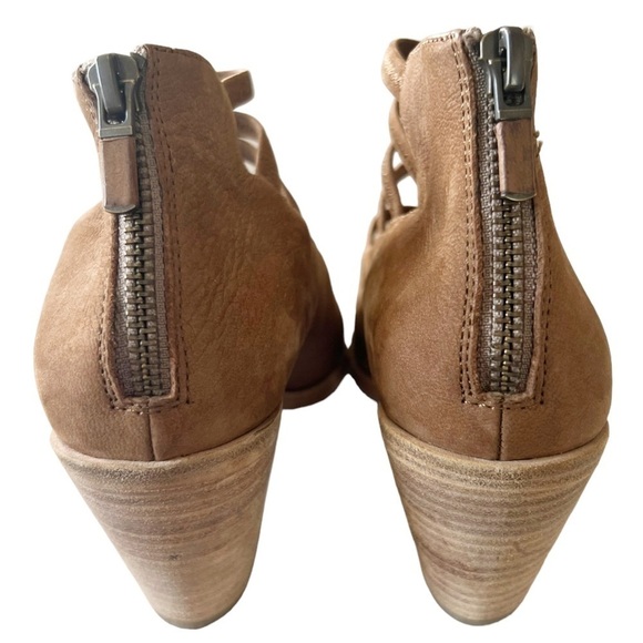 Eileen Fisher Nubuck James Elastic Multi Strappy Block Sandals Size 6.5 - Picture 8 of 9